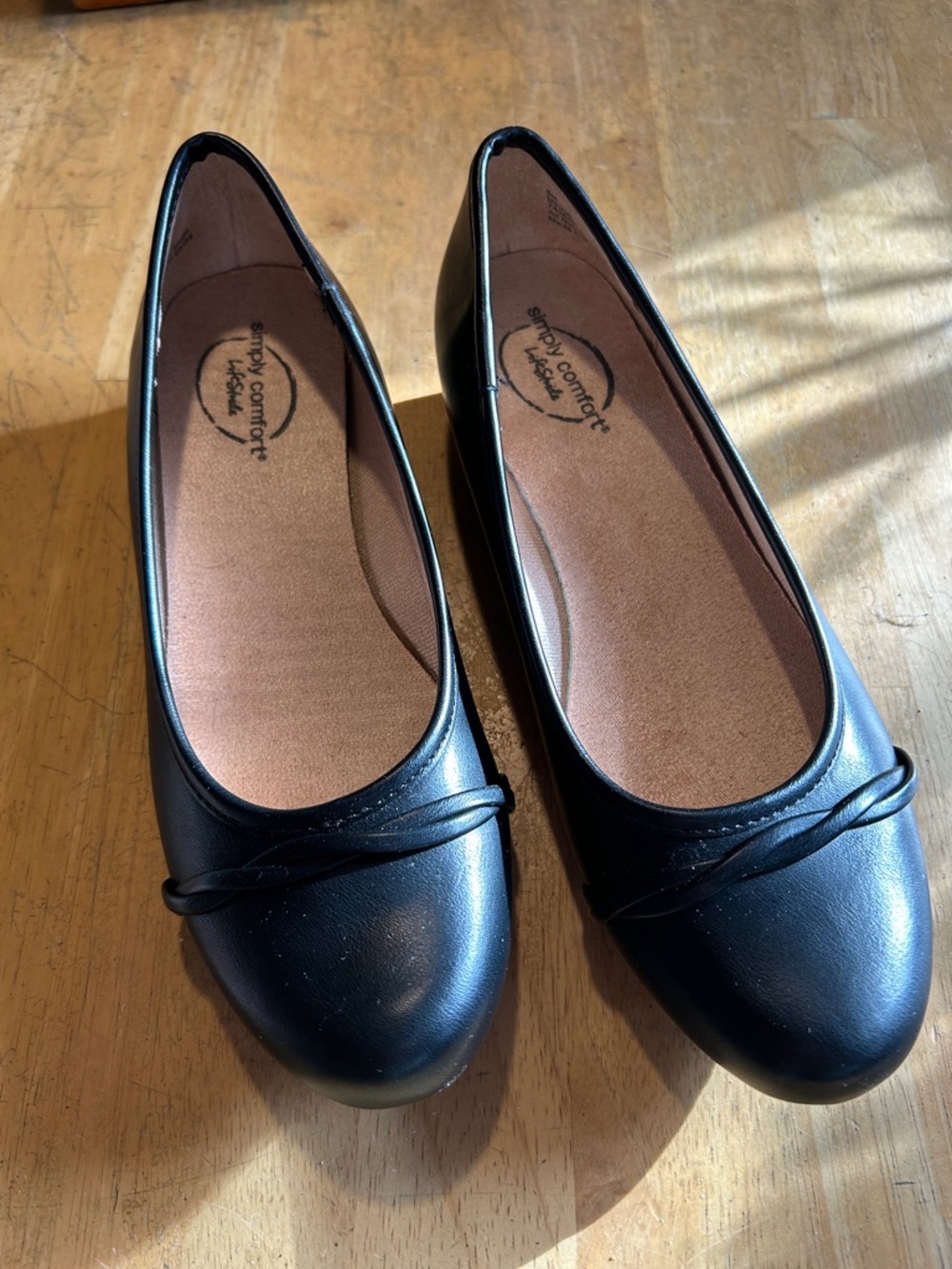 LIFE STRIDE Abigail Simply Comfort Black Ballet Flats SZ 8